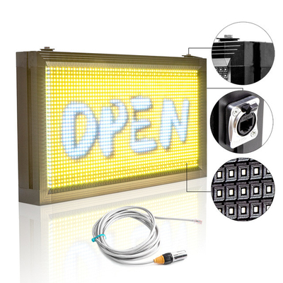 Il messaggio facente scorrere programmabile APERTO dell'esposizione LED del negozio firma P10RGB impermeabile