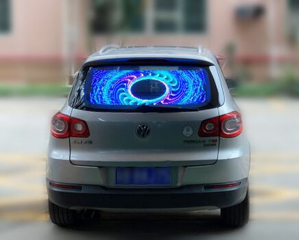 La finestra sul cortile trasparente LED dell'automobile visualizza 9-36V ha introdotto la radio programmabile