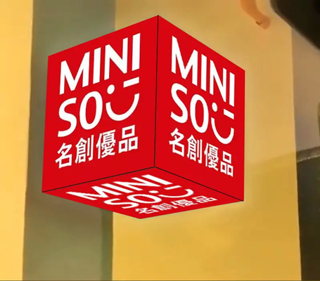 P2.5 Decorazione di negozi segnali di vetrina a led angolo di visione ampio