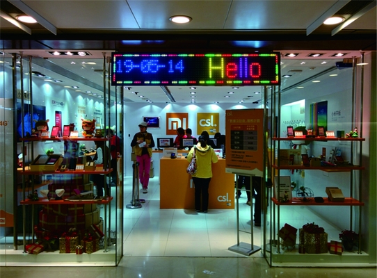 Display a LED impermeabile P10 per la pubblicità in negozio