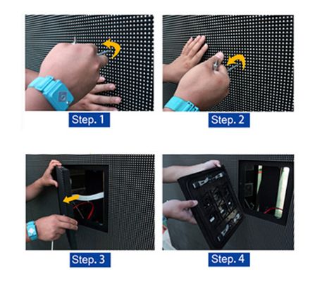 64 X 64 Pixels Module Resolution Front Service LED Screen with 8.5kg Cabinet Weight and WIFI Program Update