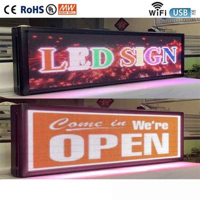 P5 dell'interno a 40*8 pollici di scorrimento LED della finestra dei segni programmabili dell'esposizione