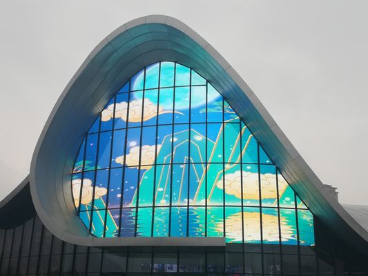 Lo schermo trasparente di P12 LED, 5000cd vede attraverso lo schermo del LED