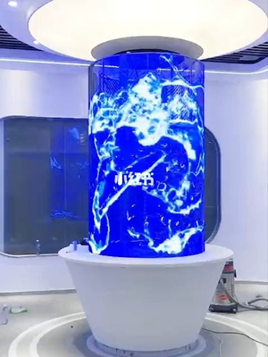 Cilindro P3.9 - esposizione trasparente della stella LED di 7,8 nazioni