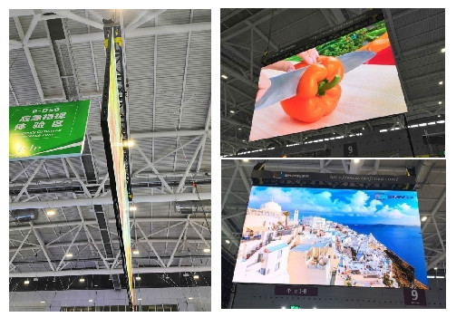 Due lati che mostrano lo schermo fisso dell'interno P2.5 del LED con installazione d'attaccatura